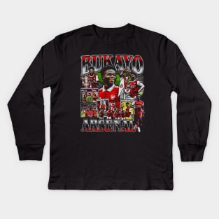 Bukayo Saka Vintage Bootleg Kids Long Sleeve T-Shirt